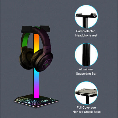 RGB Gaming Headset Stand with USB