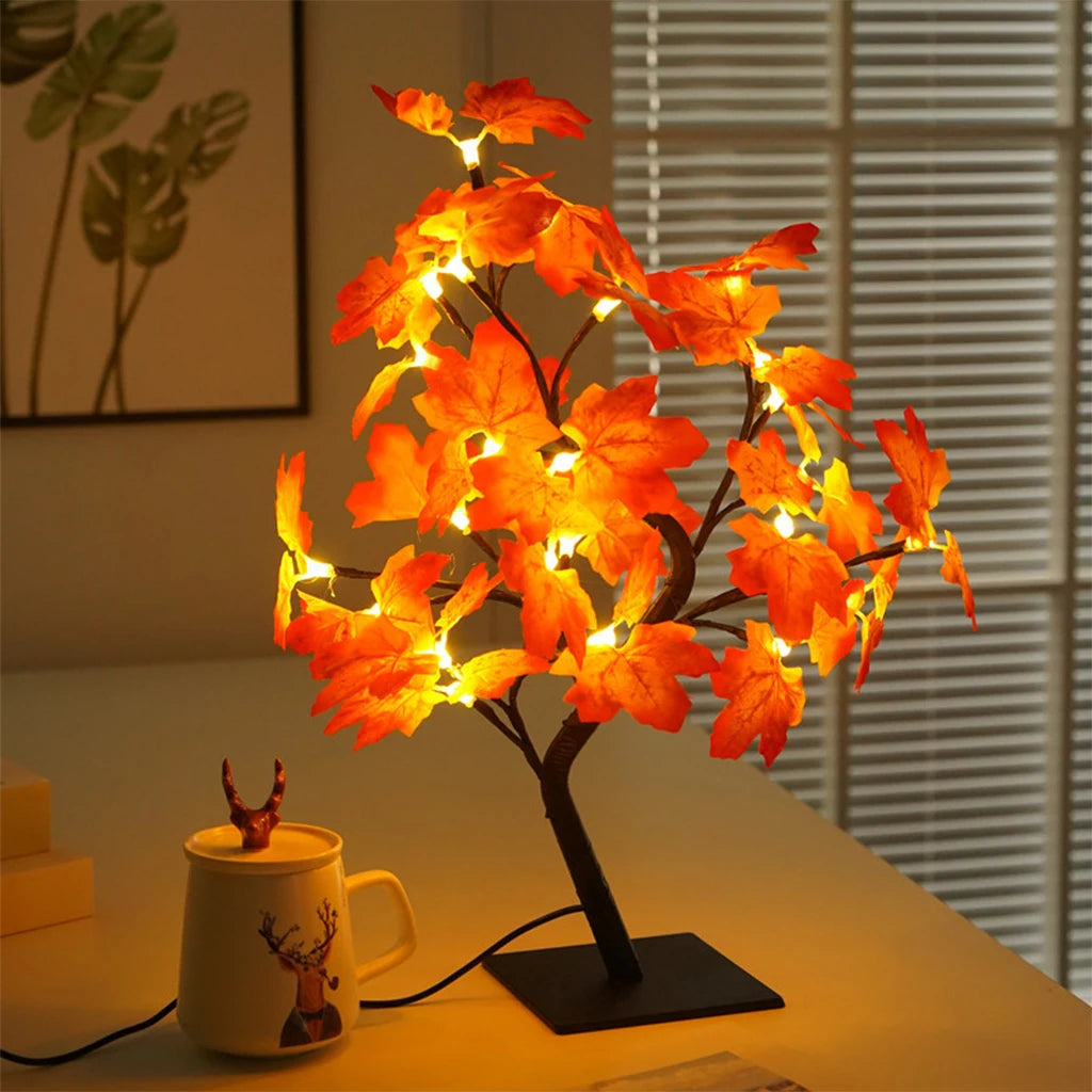 Autumn Maple Leaf Tree Lamp