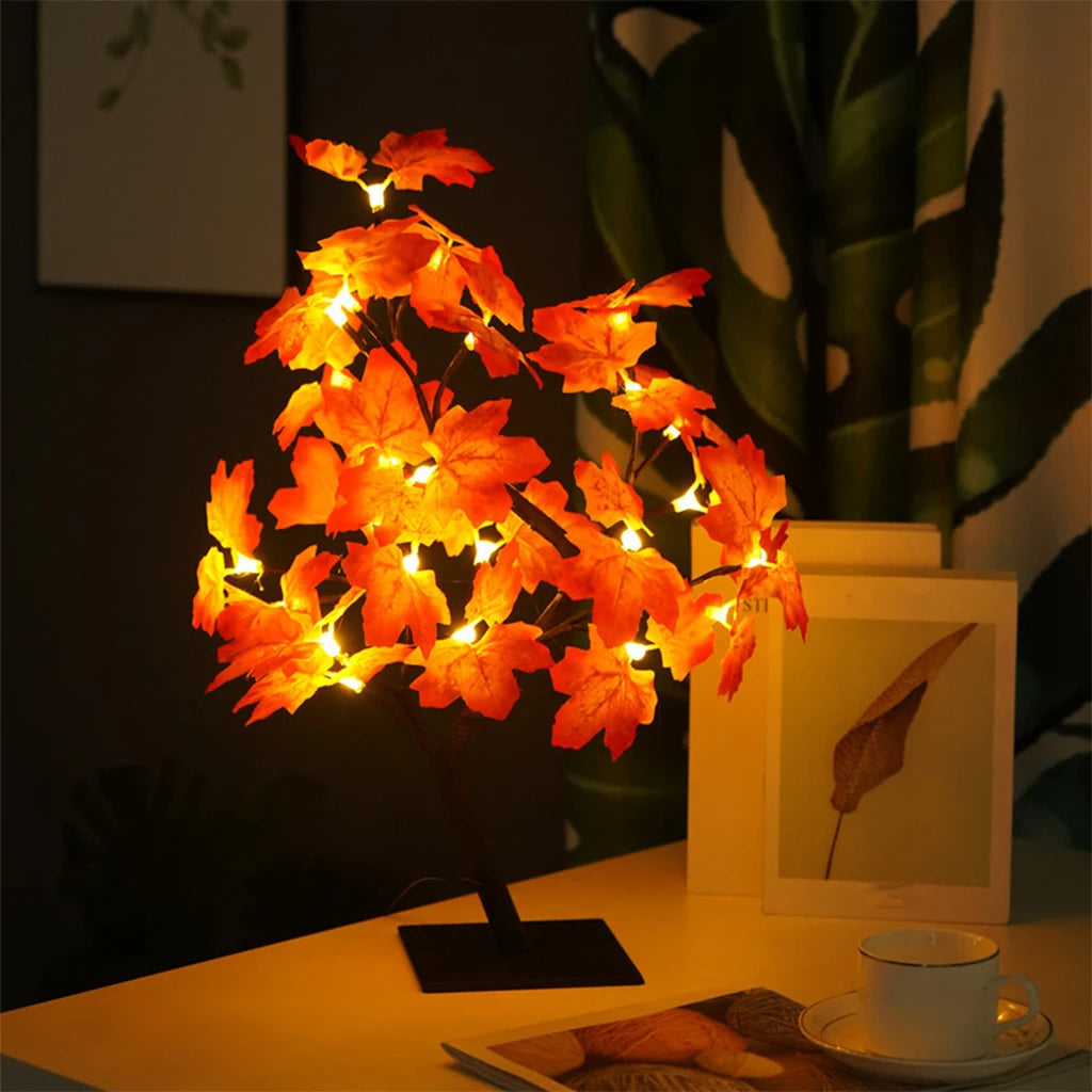 Autumn Maple Leaf Tree Lamp