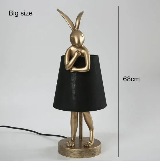 Retro Resin Rabbit Lamp