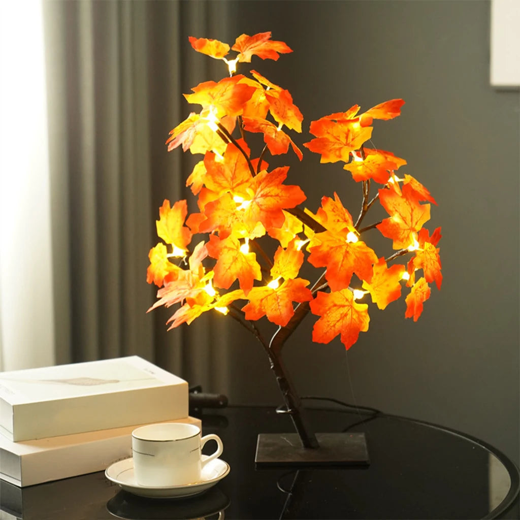 Autumn Maple Leaf Tree Lamp